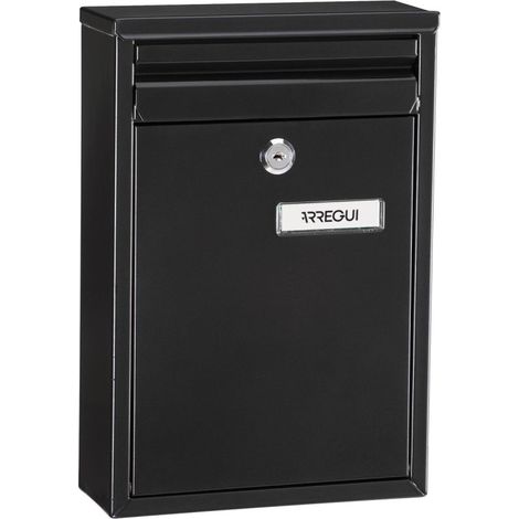 Buzon Exterior 320X220X80Mm Vertical Arregui Acero Negro Zaguan E5754 (1/5)