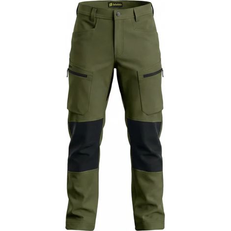 Pantaloni da lavoro comodi ed elasticizzati Sorona Cargo PRO Bosafety verdi taglia 48 (1/4)
