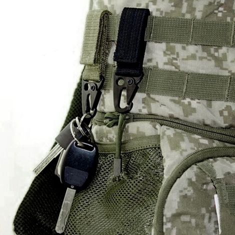 Mousqueton en nylon robuste pour escalade, camping et randonnée, boucle verte OD polyvalente (1/5)