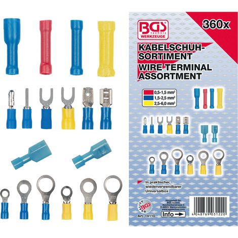 Assortiment bgs technic de 360 cosses electriques isolees (1/2)