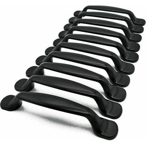 20 manijas de puerta para gabinetes de cocina, cajones de alacena, muebles de dormitorio, distancia entre centros de 128 mm, aluminio con tornillos Thisnde (1/5)