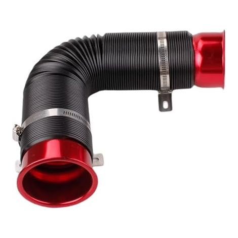 76mm Universal Cold Air Intake Hose for Automotive Flexible Induction Hose (Red), Expansion Duct Hose Expandable up to 1m (1/5)