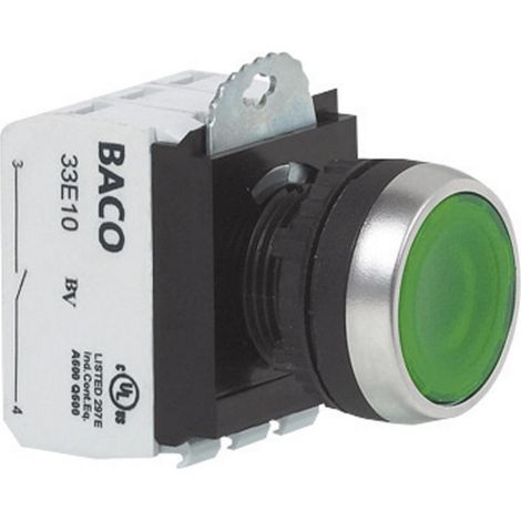 BACO BAL21AH50L L21AH50L Drucktaster Frontring Kunststoff, verchromt  Weiß   1 St. (1/2)