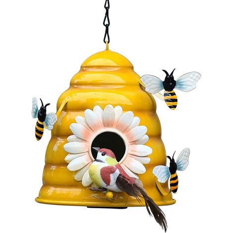 Casette per uccelli per il miele, casette decorative per uccelli per casa, ufficio, giardinaggio esterno, ripostiglio, coltivazione di fiori, gioielli, regali. (1/5)