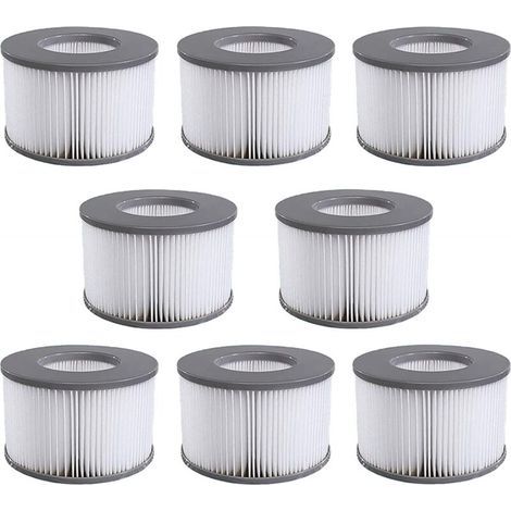 Inflatable pool filtration kit (8 cartridges) – Dimensions: 67 mm x 110 mm – 90 fins – MSPA compatible (1/5)