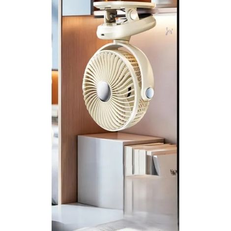 Ventilateur pince blanc crème à oscillation auto, déco cosy pour toute la maison gris VENTILATEUR (1/3)