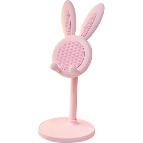 TrAdE Shop Traesio - Supporto Per Telefono Cellulare Forma Di Coniglietto Treppiede Portatile In Plastica - (1/5)