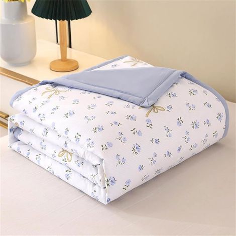 KLVGTIFS PU - Couette Réversible Ete Legere et Fine, Couette sans Housse Lavable - Douce et Confortable, Légère et Respirante (145 200cm)