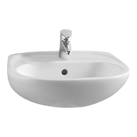 Waschtisch 65x49 cm weiß glänzend - Vitra Normus - Senza colonna (1/4)