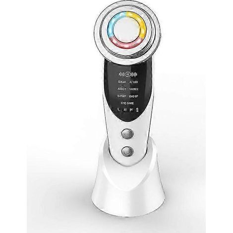 Appareil de lifting facial 7 en 1 : microcourant RF, rajeunissement de la peau, massage facial, luminothérapie, appareil de beauté anti-âge et anti-rides