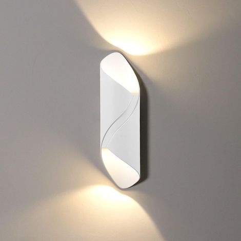 Applique murale LED moderne créative 10W blanc pur Imperméable IP65 Applique murale LED en aluminium Intérieur Extérieur Salle de bain Chambre à coucher Salon Entrée Couloir Escalier Porche [Cote éner (1/5)