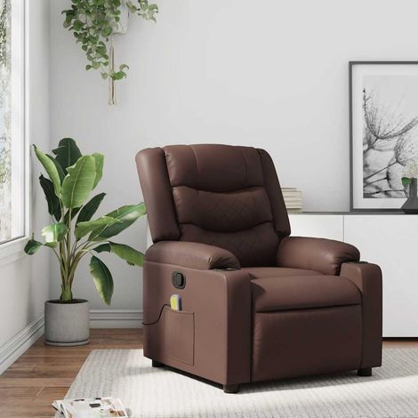 Massagesessel Braun Kunstleder (1/5)