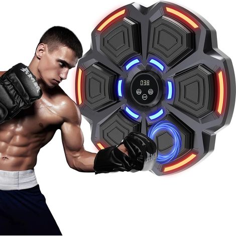 Music Boxing Machine Adulte - 9 Modes de 9 Vitesse Boxe Mural Musique avec Gants de Boxe - Comptage Intelligent et Bluetooth Musicboxing pour Entraînement à la Maison (1/5)