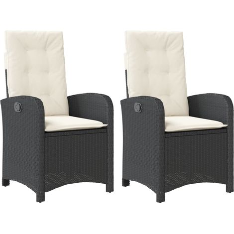 Maison Exclusive - Gartensessel mit Kissen 2 Stk. Verstellbar Sch