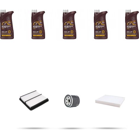 Kit tagliando 3 FILTRI e 5L OLIO compatibile con Kia Sorento II (XM) 2.4 GDi 141kw dal 2012 (1/4)