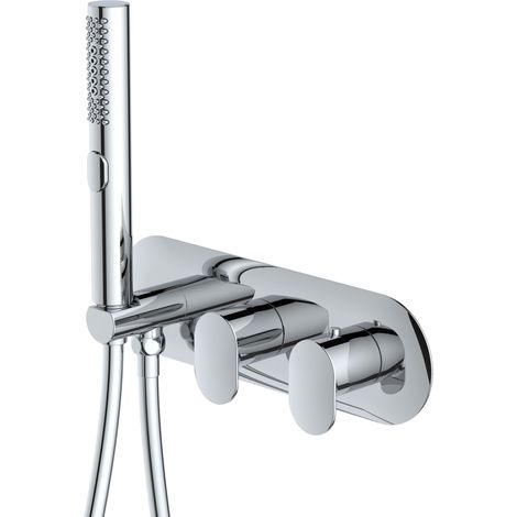 RAK Mercury Horizontal Concealed Thermostatic Dual Control Shower Valve with Handset - RAKMER3305C (1/2)