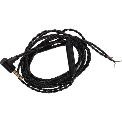 Câble de rechange pour écouteurs avec microphone, fil en cuivre OFC pour amélioration audio