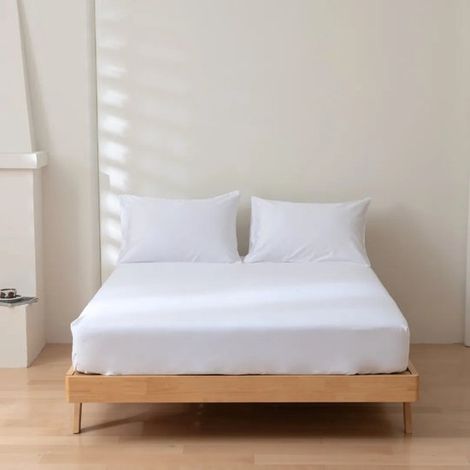 Drap-housse en coton Senzatione blanc - 090x220+30 (1/4)