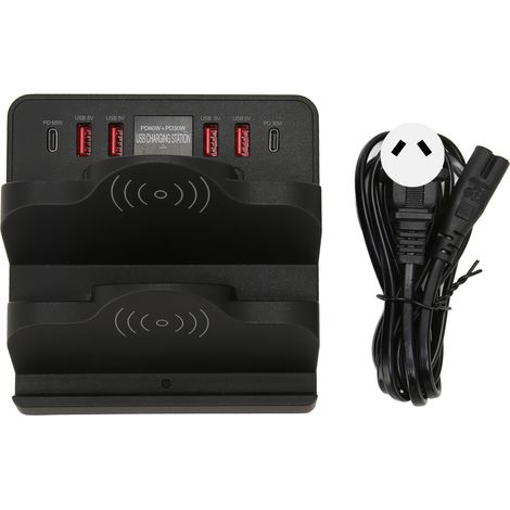 Station de charge sans fil 110W rapide USB 100-240V pour écouteurs téléphone tablette prise AU (1/5)
