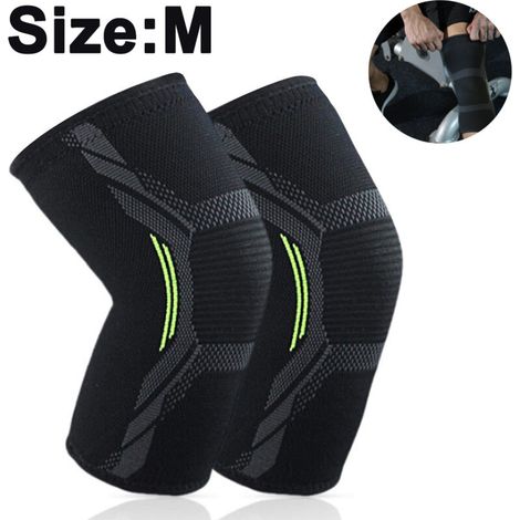 Bardusch - Lot de 2 genouillères élastiques respirantes, compression antidérapante pour sport et douleurs articulaires (1/4)