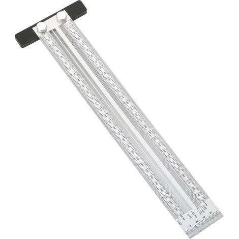 Règle de traçage en acier inoxydable avec trou en T/règle à angle droit, outil de mesure pour menuisier et menuisier (1/5)