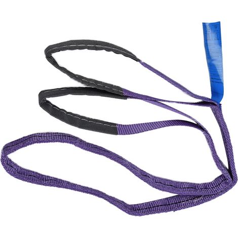 Sangles de levage renforcées 1T capacité, polyester haute résistance, sangle plate colorée 3m (9,84ft), élingues robustes pour manutention (1/5)