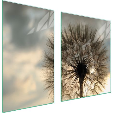 ASSIETTE EN VERRE et PLANCHE À DÉCOUPER 100x52 FLEUR (1/5)