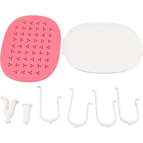 Porte-biberon démontable rose sakura, séchoir à biberons avec grilles multiples et base épaisse, égouttoir réutilisable pour bébé (1/5)
