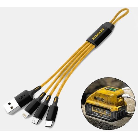 Stanley 3 in 1 Multi USB Charger Charging Cable iPhone Android Micro USB Car (1/4)