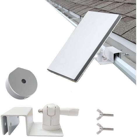 Mini Support de Gouttière Kit de Montage avec Adaptateur, Support de Montage de Gouttière Réglable, Support de Rail de Toit pour Mini Antenne Parabolique (1/5)