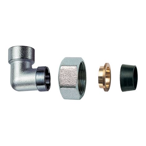 GOMITO FEMMINA CROMATO C/MONOCONO IN GOMMA PER RAME- 3/4 x 18- FAR- pezzi 1