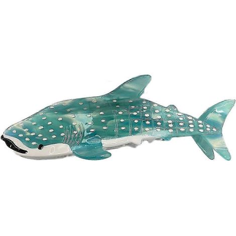 Pince à cheveux en forme de requin-baleine pour femme, en acide acétique, antidérapante, grande pince à cheveux pour l'arrière de la tête.-A