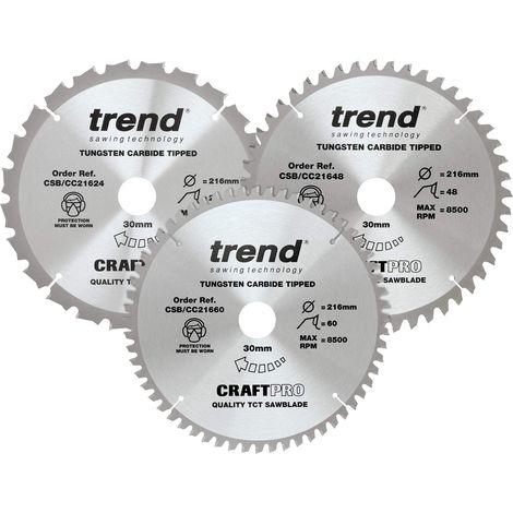Trend CSB/CC216/3PK 216mm Craft Saw Blade Triple Pack (1/5)