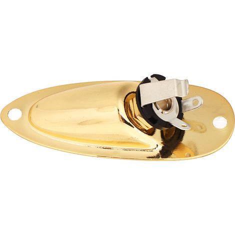 Prise Jack Guitare Dorée Support Métal pour Capteur et Sortie Audio (1/5)