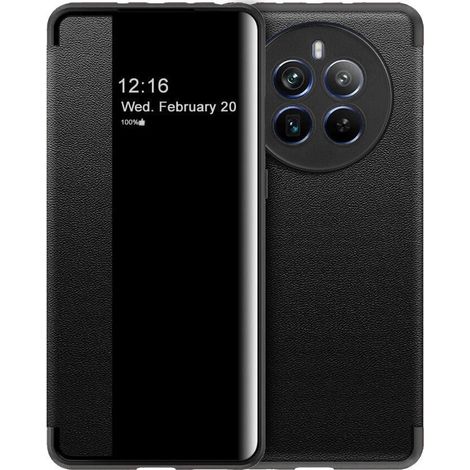 Custodia a libro per Realme 12 Pro 5G / 12 Pro+ 5G, vista laterale, nera (1/2)