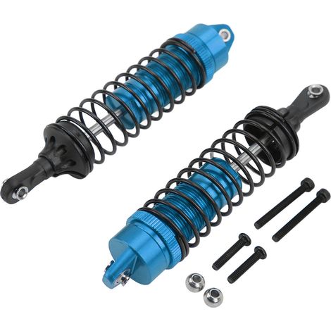Amortisseurs Pour Camion Rc 1/10 - Alliage D'aluminium Bleu - Réglage Hauteur Et Précharge - Ensemble Avant Et Arrière - 2 Pièces (1/5)