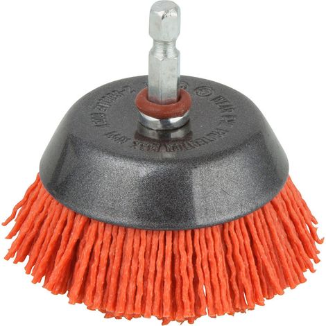 WOLFCRAFT 1506000 BROSSE NYLON ROUGE SOUCOUPE T6 DIAMÈTRE 65 MM (1/9)