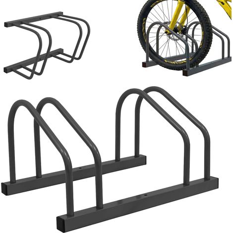 Support vélo sol/mur, plusieurs vélos, pneus jusqu'à 65 mm, garage (1/5)