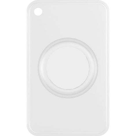 Coque de protection pour AirTag pour étui ultra fin souple en TPU avec porte-clés pour résistant aux chocs et aux rayures Compatible portefeuille Blanc Noir Transparent 8,1 x 5 x 0,7 cm (transparent) (1/5)