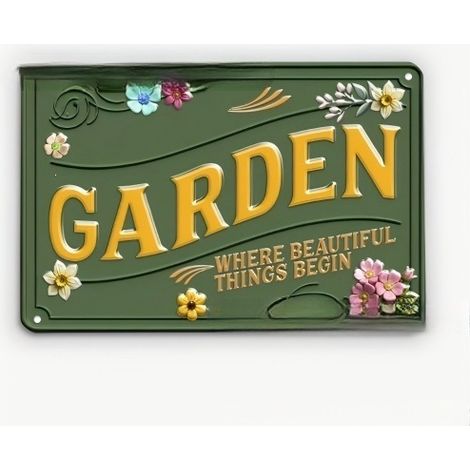 Greenhouse Name Metal Sign, 20x30cm - Greenhouse Name Sign - C
