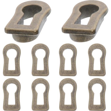 Lot de 10 cache-serrures en cuivre antique, alliage zinc (1/5)