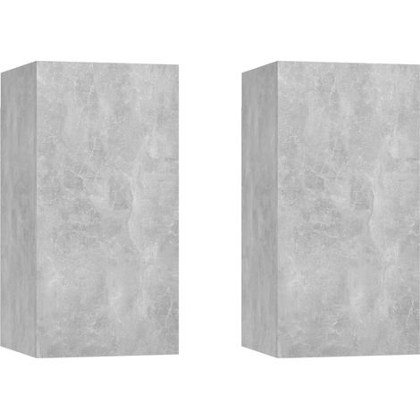Mobile TV multimediale mensola TV credenza mobile TV sala da pranzo soggiorno camera da letto 2 pezzi 30,5 x 30 x 60 cm legno ingegnerizzato grigio 020028531