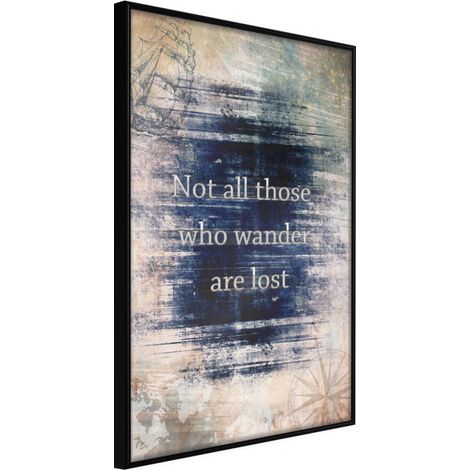 Affiche Murale Encadrée "Lost I" 40 x 60 cm Noir