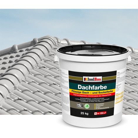 Vernice per tetti IsolBau Dachfarbe Grigio Pietra 25 kg (1/5)