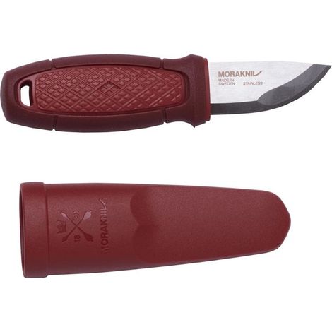 Morakniv M-12648 Eldris Coltello a Lama Fissa Acciaio Sandvik 12C27 Impugnatura in Polimero con Gomma TPE Fodero Incluso colore Rosso