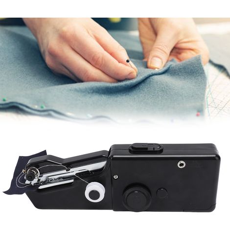 Tragbare elektrische Nähmaschine Manuelles Nähgerät mit ABS-Zubehör Für schnelle Reparaturen an Textilien, Kleidung, Gardinen und Vorhängen Schwarz Komplettes Set (23-teilig) (1/5)