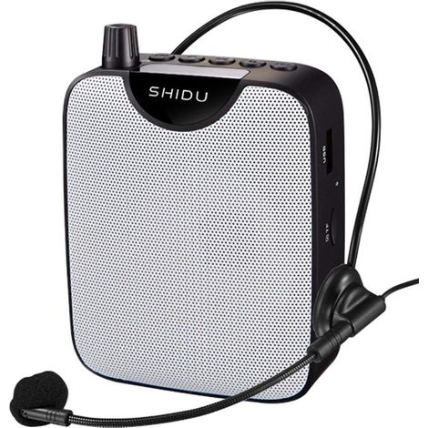 Amplificateur Voix Portable avec Microphone Micro Casque Rechargeable amplificateur de Voix PA Système Puissant pour Enseignants,Guide Touristique,entraîneurs, présentateurs (1/5)
