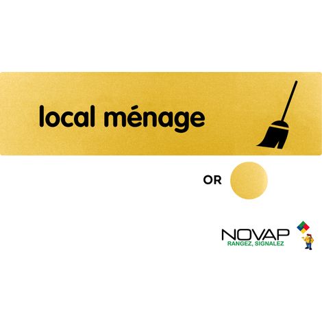Plaque local ménage - Classique or 170x45mm - 4491622