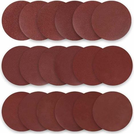 50pcs Sanding Discs, Abrasive Discs, 100mm Diameter, P60 Grit, Red Sandpaper for Dry Construction (1/5)