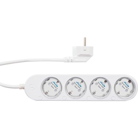 Shelly Power Strip 4 Gen4 smarte Steckdosenleiste mit Leistungsmessung, weiß (1/5)